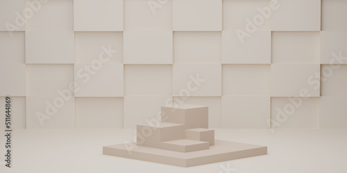 background 3d render. 3d background product display podium scene. podium stand to show product with mint color background. 3d render.
