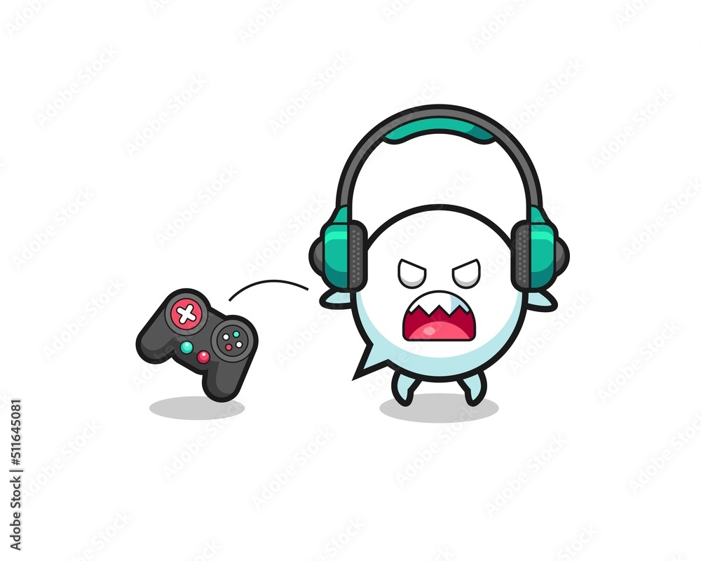 speech bubble gamer mascot is angry speech bubble gamer mascot is angry
