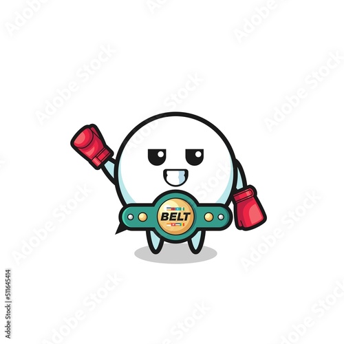 speech bubble boxer mascot character