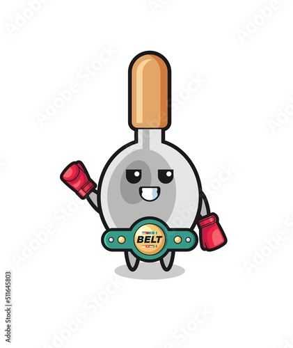 cooking spoon boxer mascot character