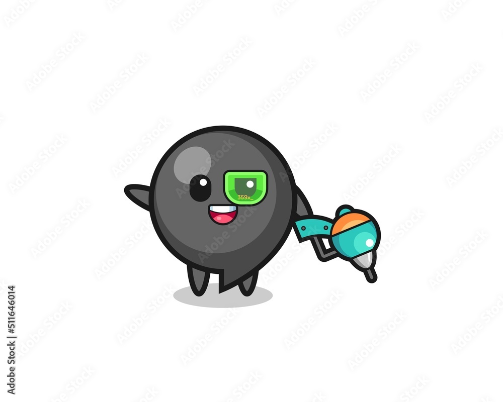 comma symbol cartoon as future warrior mascot comma symbol cartoon as future warrior mascot