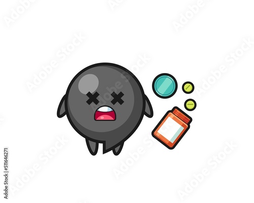 illustration of overdose comma symbol character