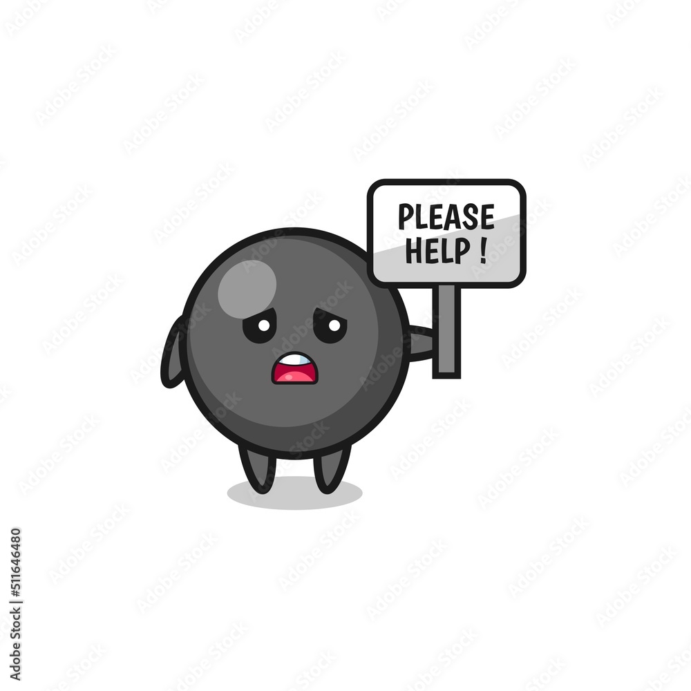 cute dot symbol hold the please help banner cute dot symbol hold the please help banner