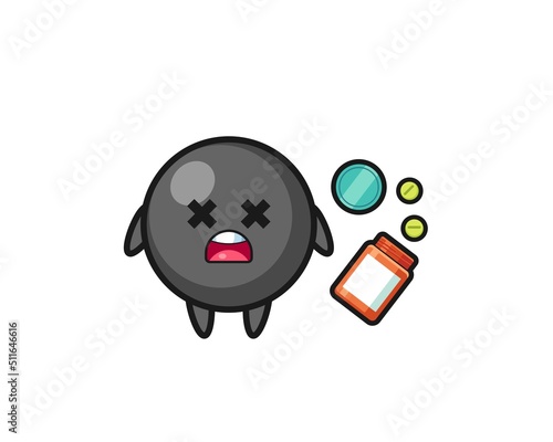 illustration of overdose dot symbol character