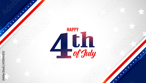 happy fourth of july american falg in strip design