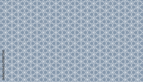 Abstract geometric flower pattern. Flower chain template background. Vintage color concept. Vector illustration.