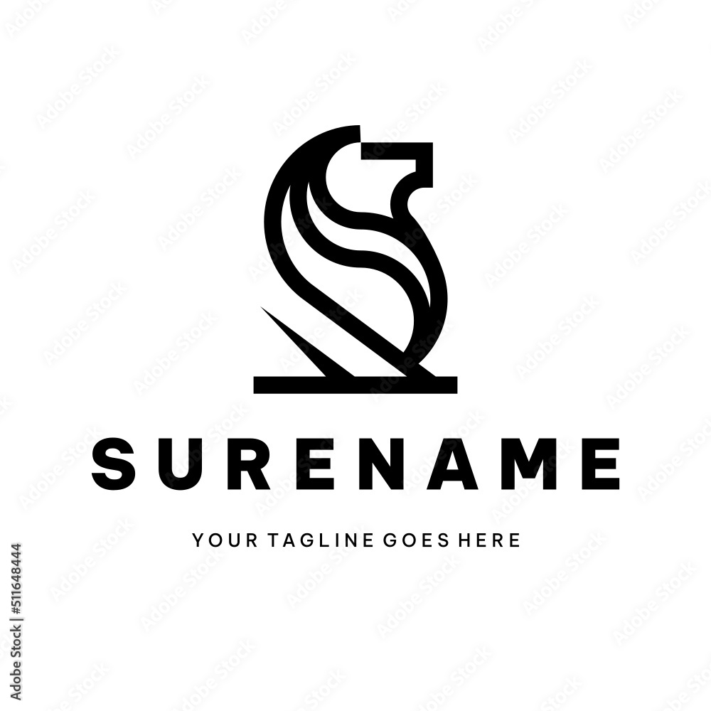 Fototapeta premium Lion head inspiration logo custom logo design vector