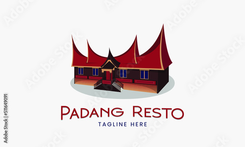 Rumah makan padang logo, Padang food restaurant logo, Restaurant Padang, Padang food logo