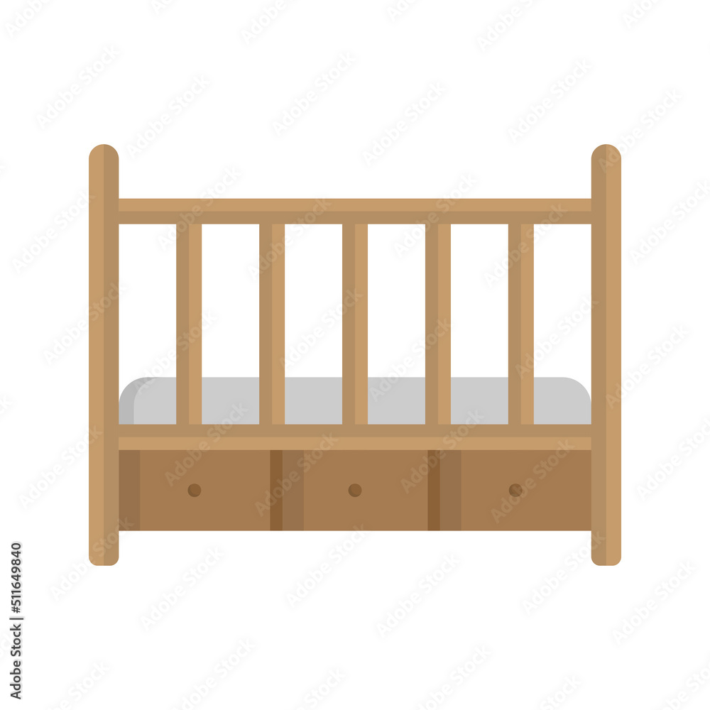 Crib icon design template vector illustration Crib icon design template vector illustration