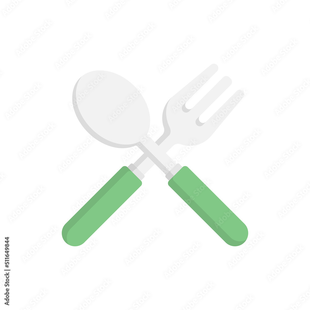 Fototapeta premium Baby cutlery icon design template vector illustration