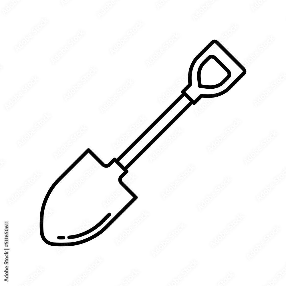 Shovel Icon. Gardening Vector Illustration.