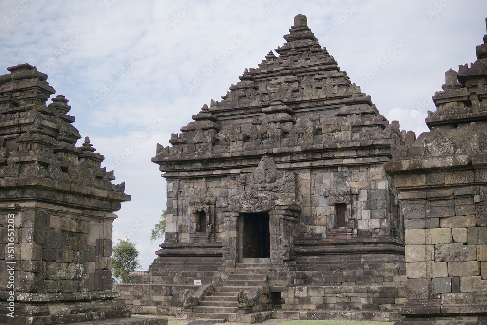 The exoticism of the architecture of the Ijo temple in Yogyakarta, the Ijo temple is the highest temple in Yogyakarta. built in 850 AD by the ancient Mataram kingdom