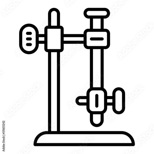 burette stand icon on transparent background