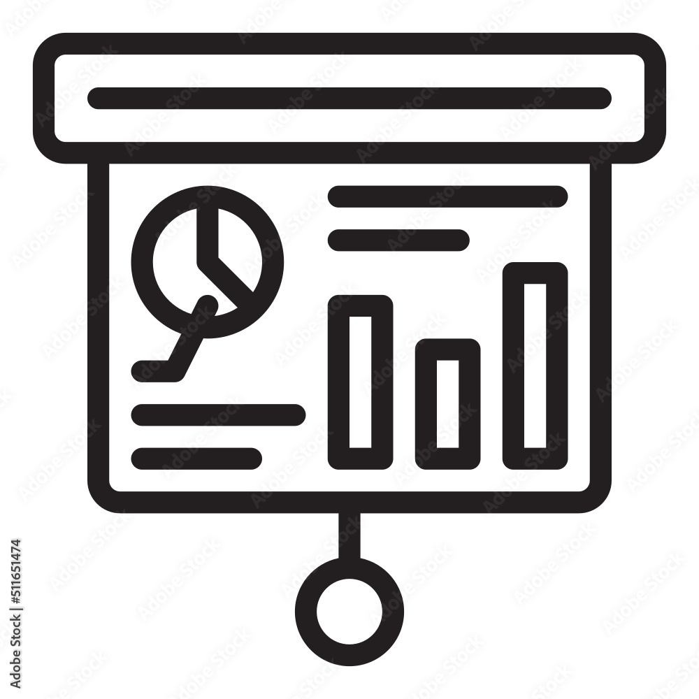 presentation line icon presentation line icon