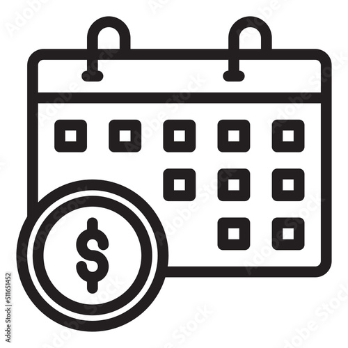 money management line icon