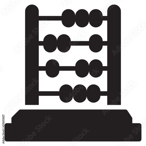 abacus glyph icon