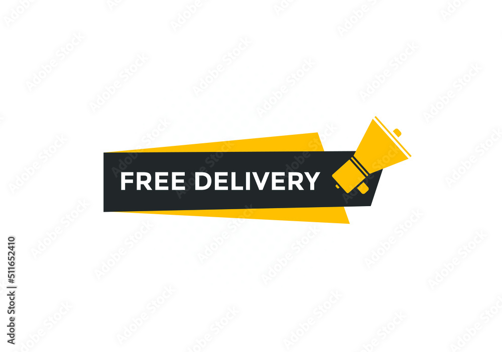 Free delivery button. Free delivery text web banner template. Sign icon banner
Free delivery button. Free delivery text web banner template. Sign icon banner