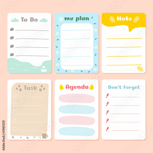 illustration vector Blank reminder paper notes, sticky note pad with tape, memo pad, memo, planner, reminder, message.