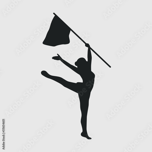 Color Guard Flags Silhouette SVG Bundle, Marching Band Svg, Female Color Guard Svg, Color Guard Svg,