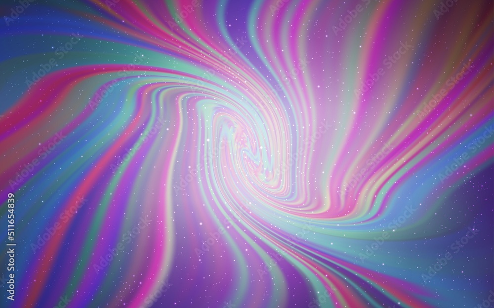 Fototapeta premium Light Purple vector background with galaxy stars.