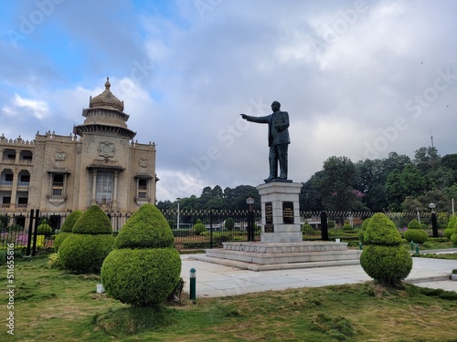 The state legislative building called Vidhana Soudha in the Karnataka state capital Bangalore photo