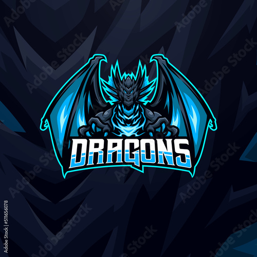 Dragon Burgers zombie masscot illustration premium vector