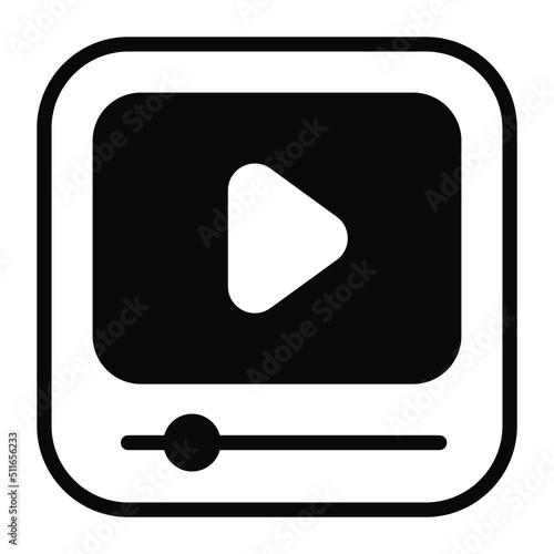 media player Finance Related Vector Line Icon. Editable Stroke Pixel Perfect.