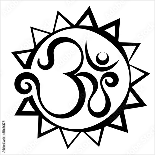 Aum (Om) The Holy Motif Calligraphic Style M_2206001