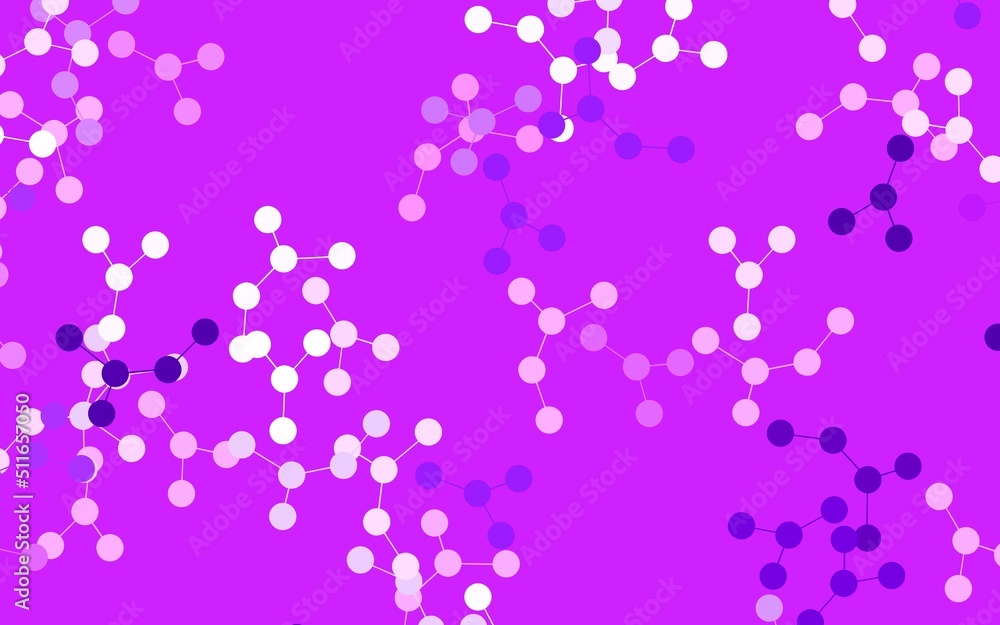 Light Purple, Pink vector pattern with artificial intelligence network. Light Purple, Pink vector pattern with artificial intelligence network.