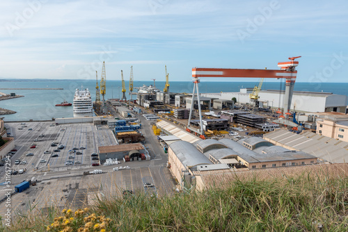 Ancona shipyards view Italy photo