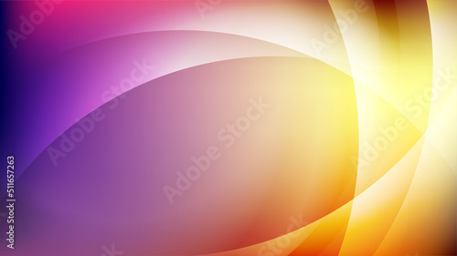 Violet orange blurred smooth glossy waves abstract background. Vector design