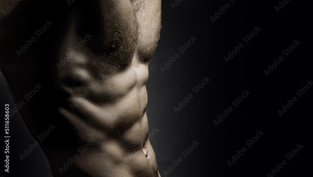 Sexy sport muscle fit guy stripped. Bare torso man, male abs and body. Naked Man. Nude male torso. Sexy body