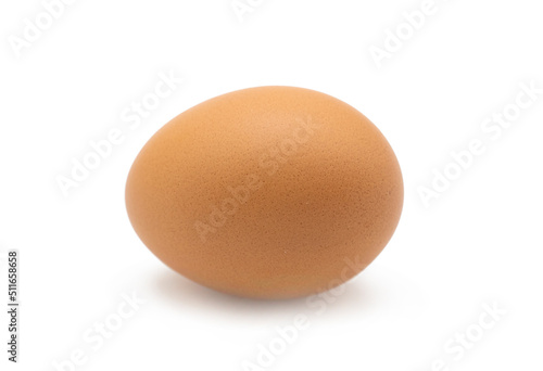 single chicken egg isolated on white a background