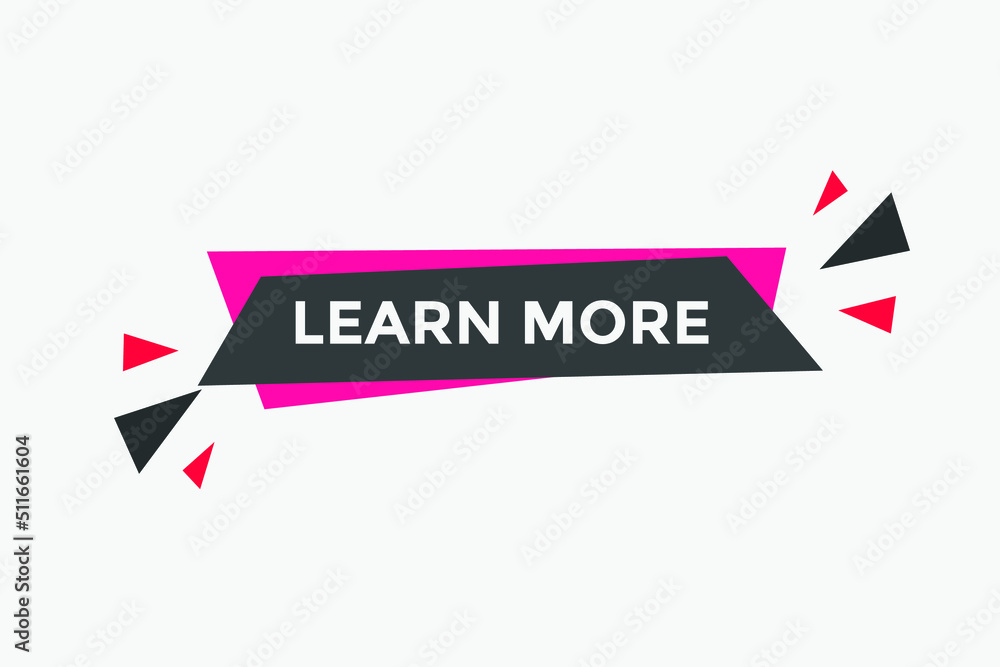 Learn more button. Good idea text web banner template. Sign icon banner Learn more button. Good idea text web banner template. Sign icon banner