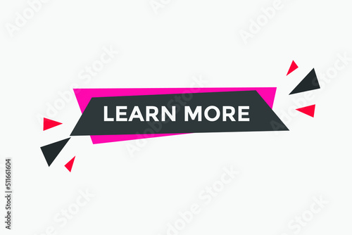 Free Download Learn more button. Good idea text web banner template. Sign icon banner - GFXLoad