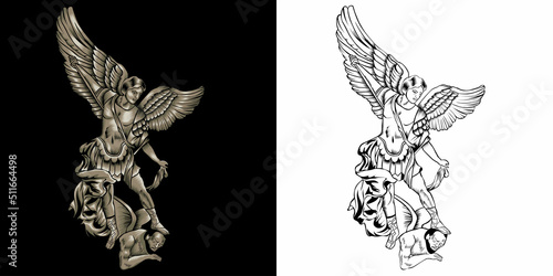 archangel of heaven vector illustration