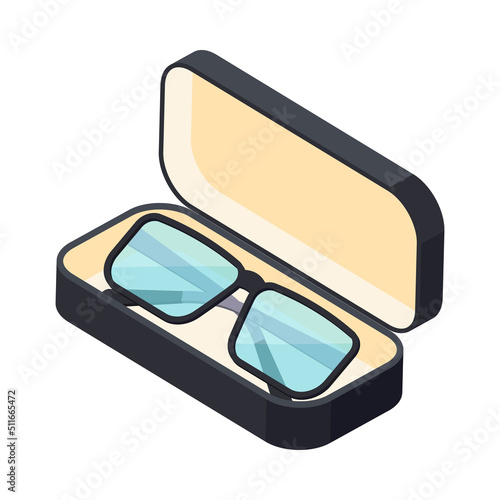 Eyeglasses In Case Composition