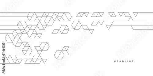 Abstract geometric technological background. Vector creative design.