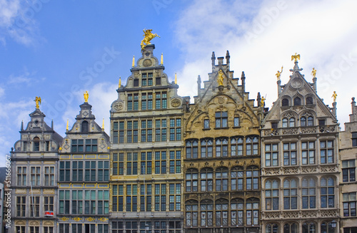 Guild houses on the Grote Markt square in Antwerp, Belgium