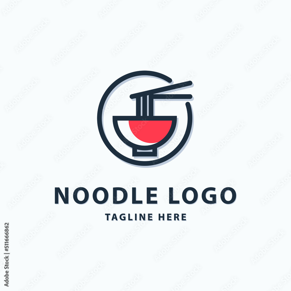 Noodle vector logo, original ramen logo template Noodle vector logo, original ramen logo template