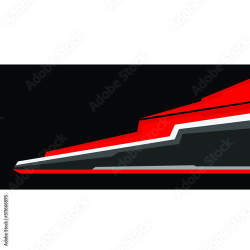 car body template sticker design vector. modern car stickers