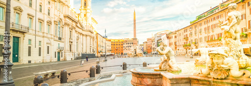 Canvas Print Piazza Navona, Rome, Italy