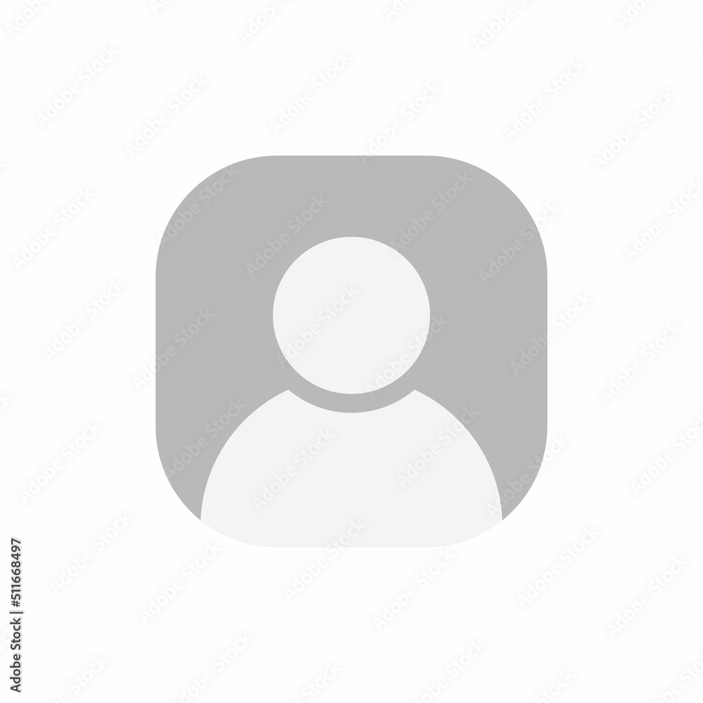 Social media avatar profile icon vector isolated on square background Social media avatar profile icon vector isolated on square background
