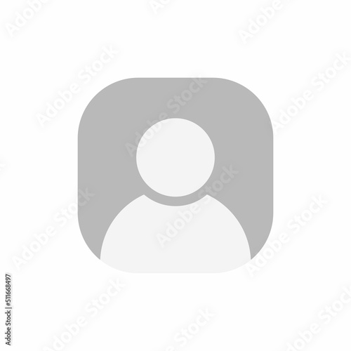 Social media avatar profile icon vector isolated on square background