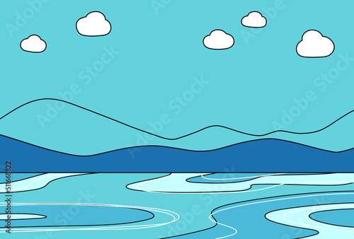 背景イラスト_海の風景
