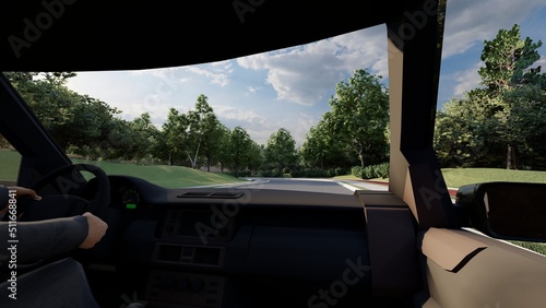driving through the car