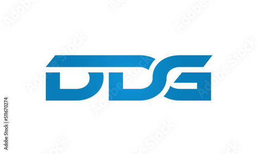 Connected DDG Letters logo Design Linked Chain logo Concept 