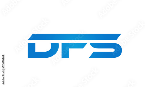 Connected DFS Letters logo Design Linked Chain logo Concept 