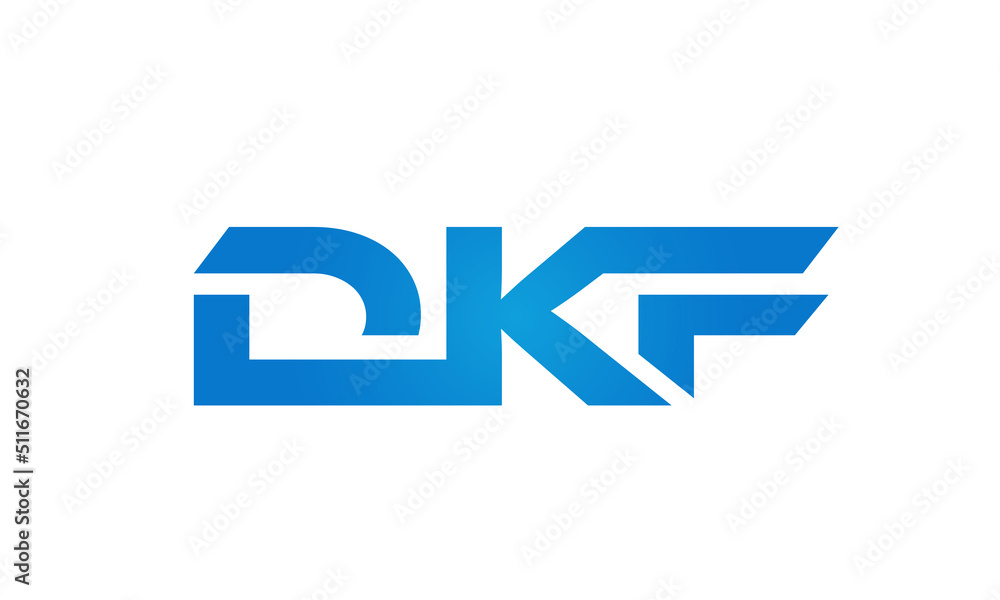 Connected DKF Letters logo Design Linked Chain logo Concept
Connected DKF Letters logo Design Linked Chain logo Concept