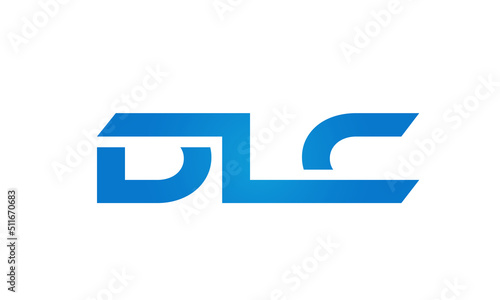 Connected DLC Letters logo Design Linked Chain logo Concept 